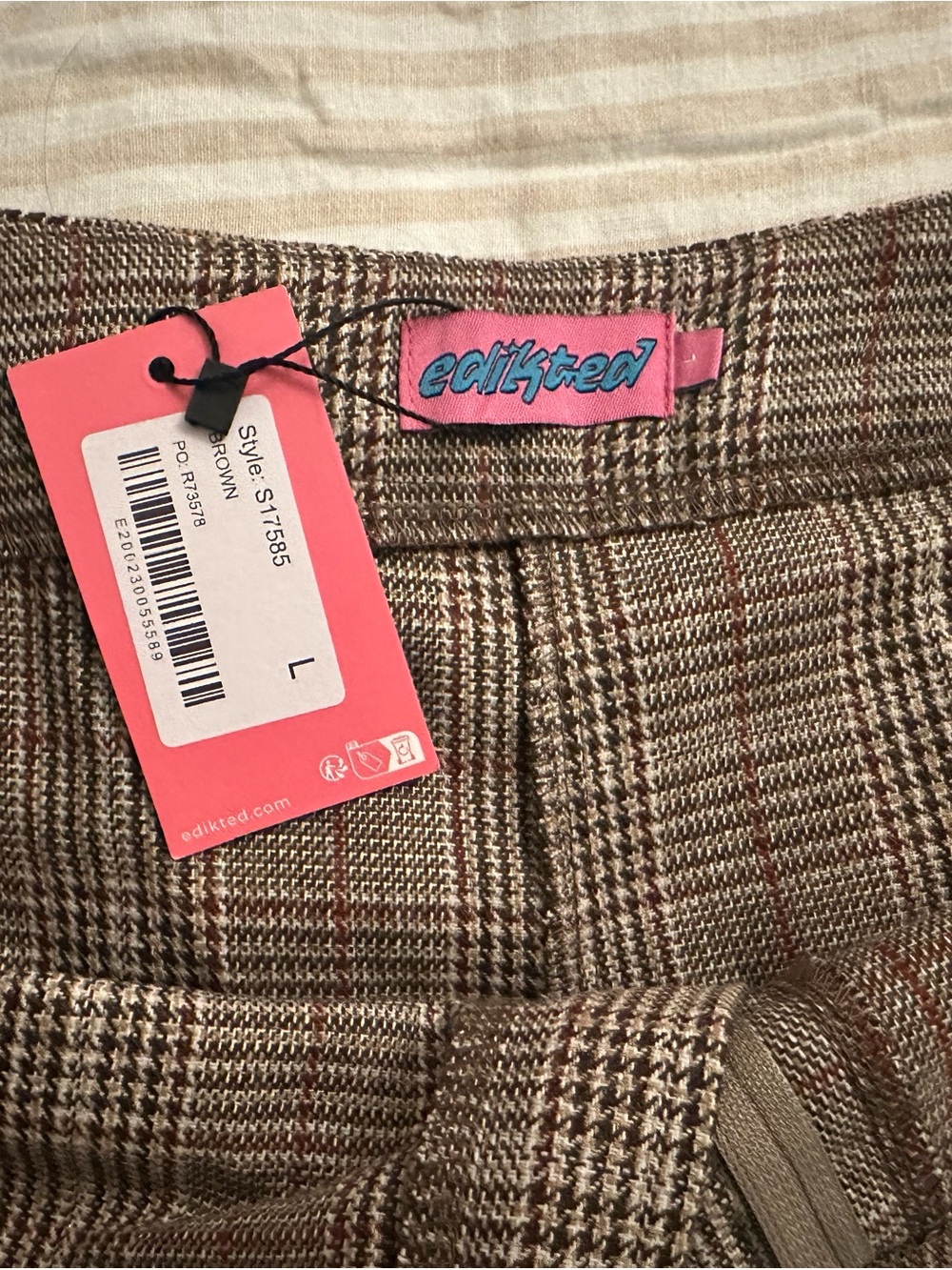 Brown Plaid Men’s Pants - Classic Tailored Fit